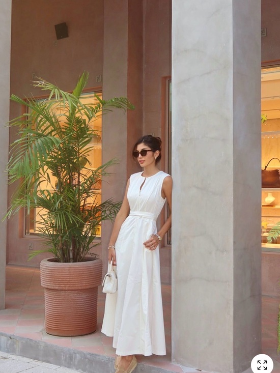 Fashion Nova Dresses & Skirts - Fashion Nova Sandra Twill Maxi Dress - white